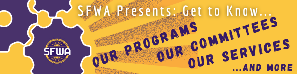 Series banner for SFWA Presents: Get to Know...Our Programs, Our Committees, Our Services