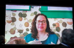 Effie Seiberg, Nebula Award winner for Short Story, delivers a virtual acceptance at the Nebula Awards Ceremony in Chicago, June 2026.